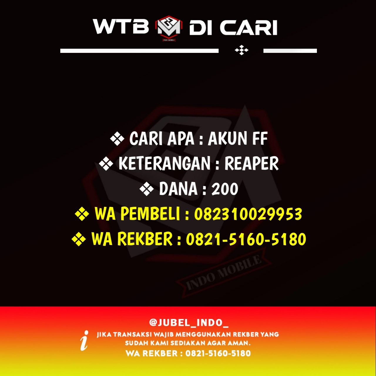 CARI AKUN FF #FF137