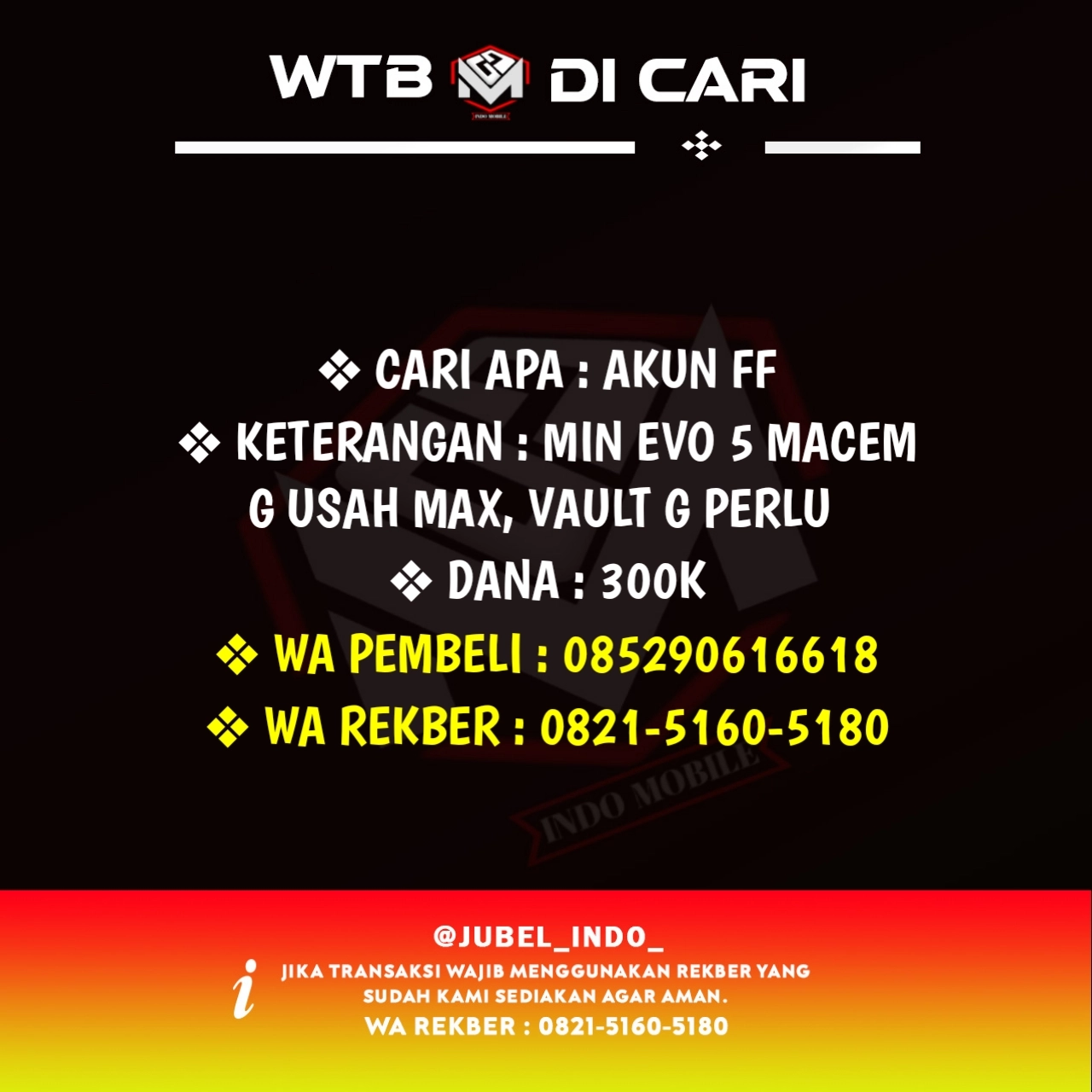 CARI AKUN FF #FF307