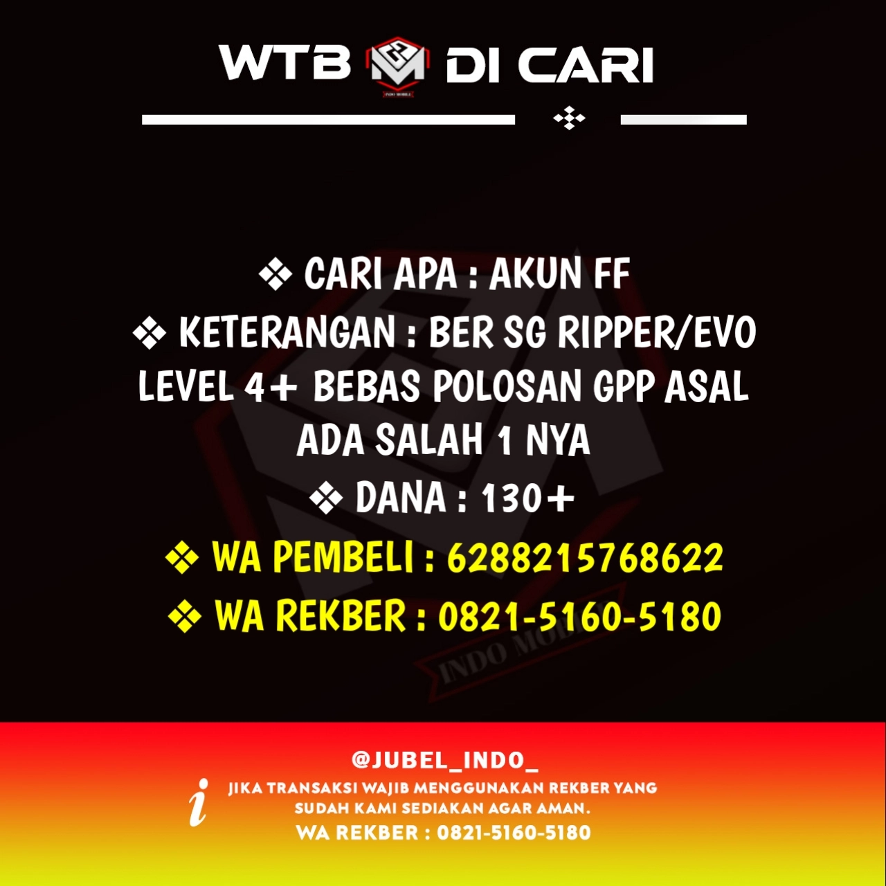 CARI AKUN FF #FF97