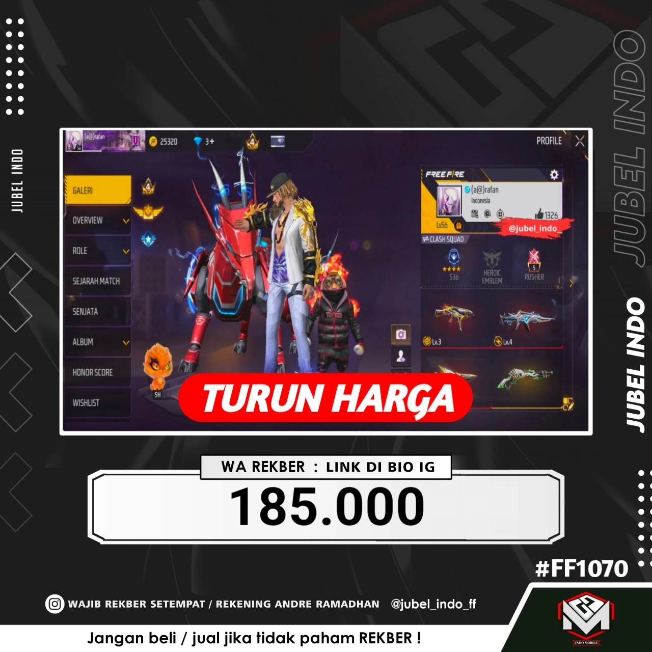 STOK FF #FF1070
