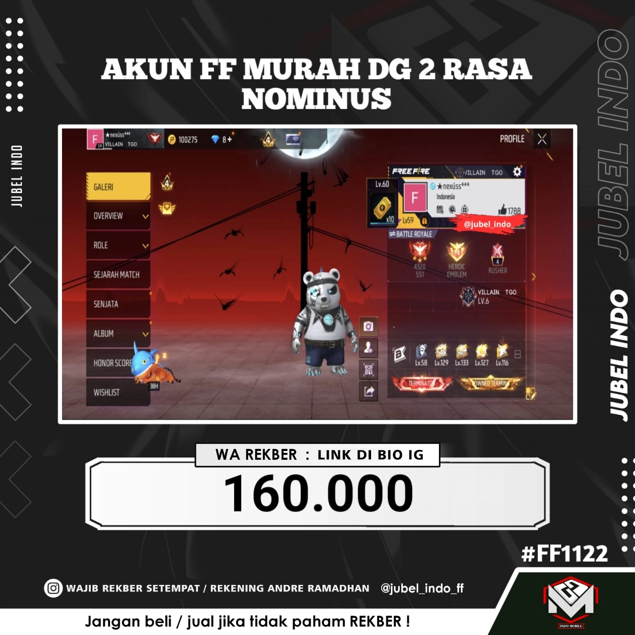 STOK FF #FF1122