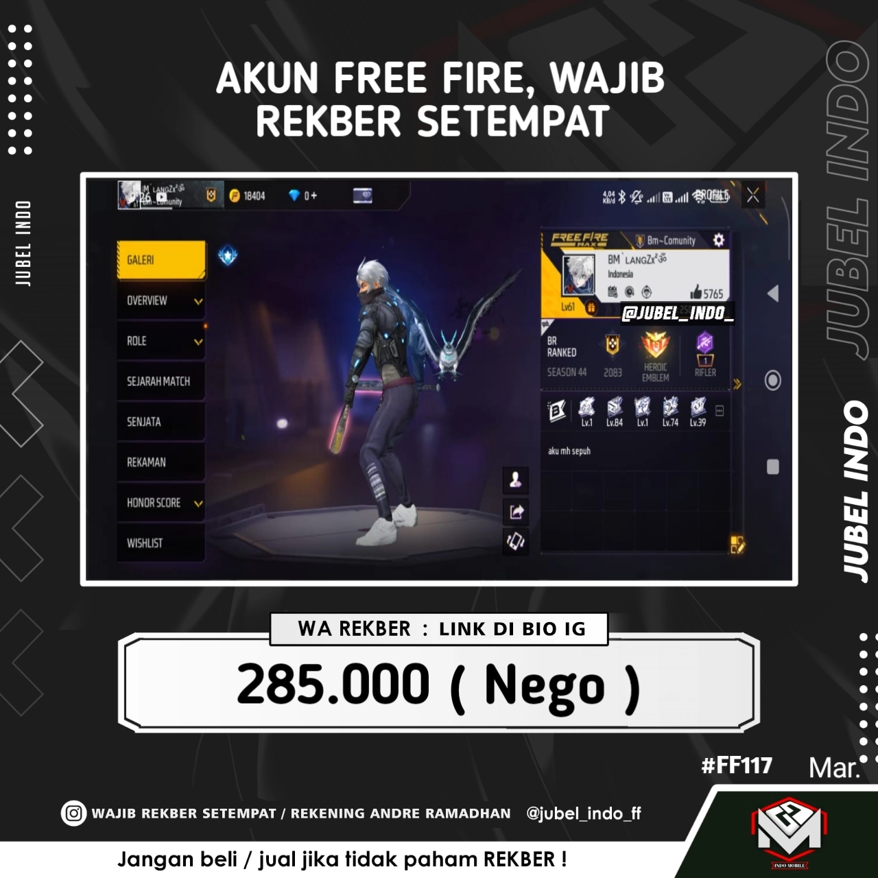STOK FF #FF117