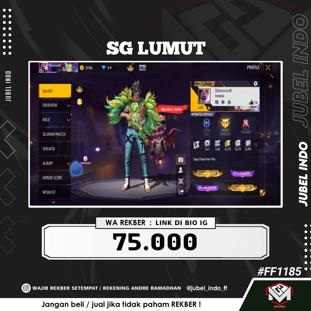 STOK FF #FF1185