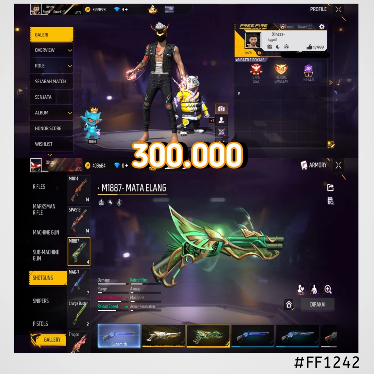 STOK FF #FF1242