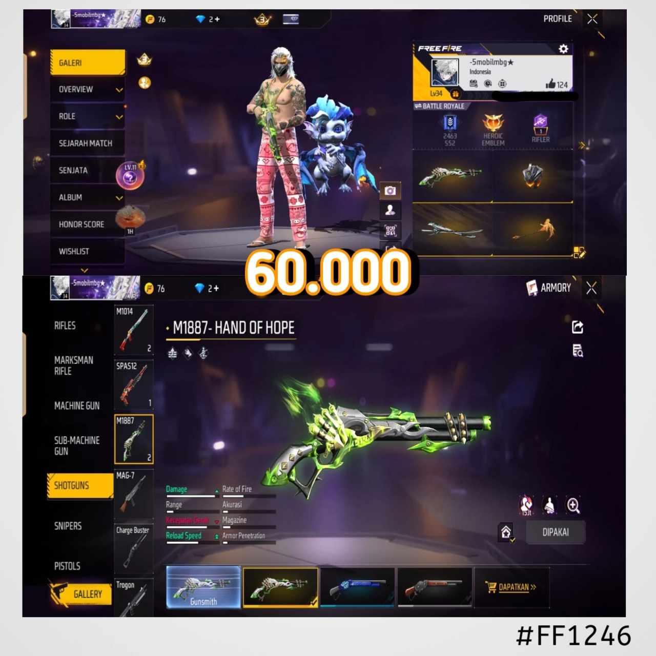 STOK FF #FF1246
