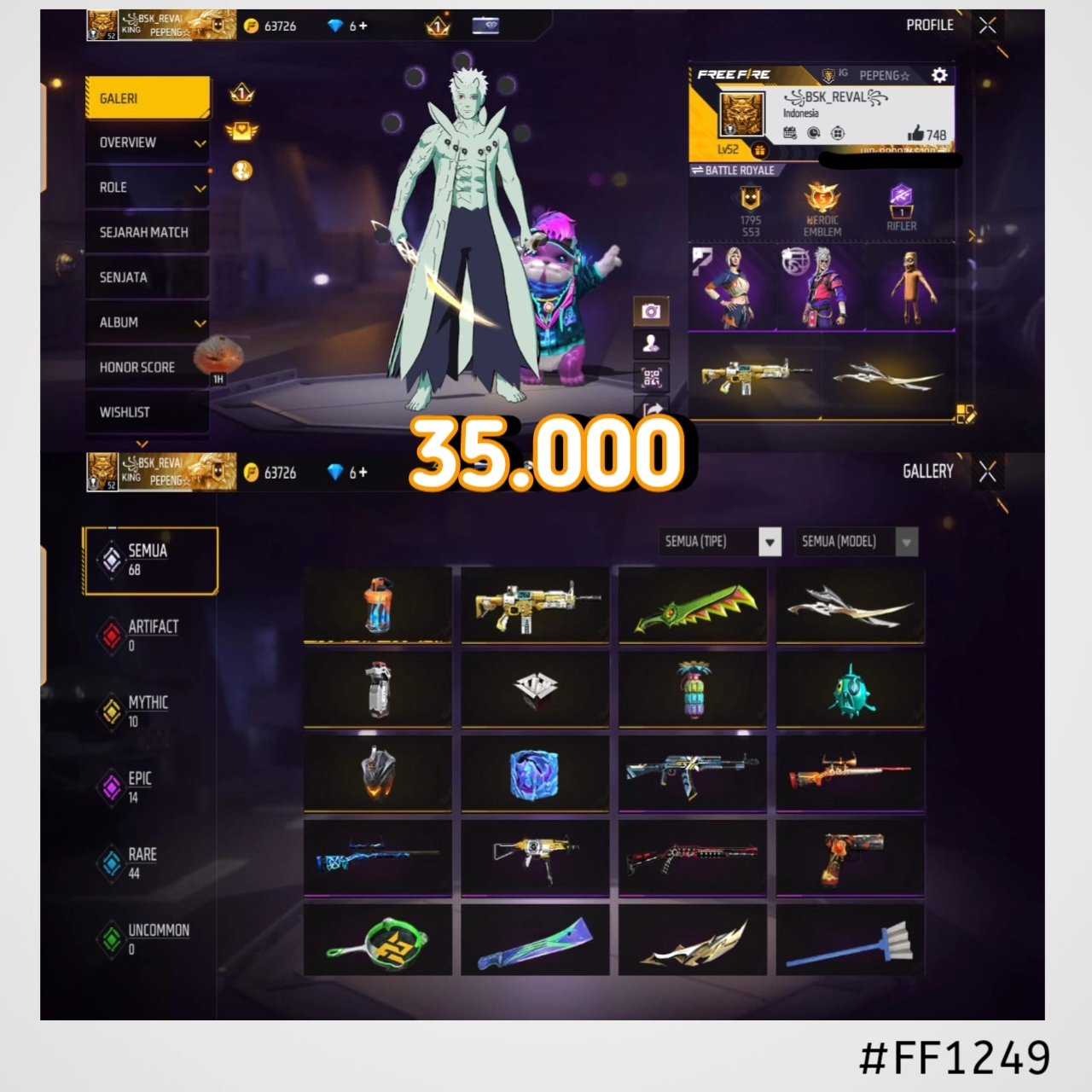 STOK FF #FF1249