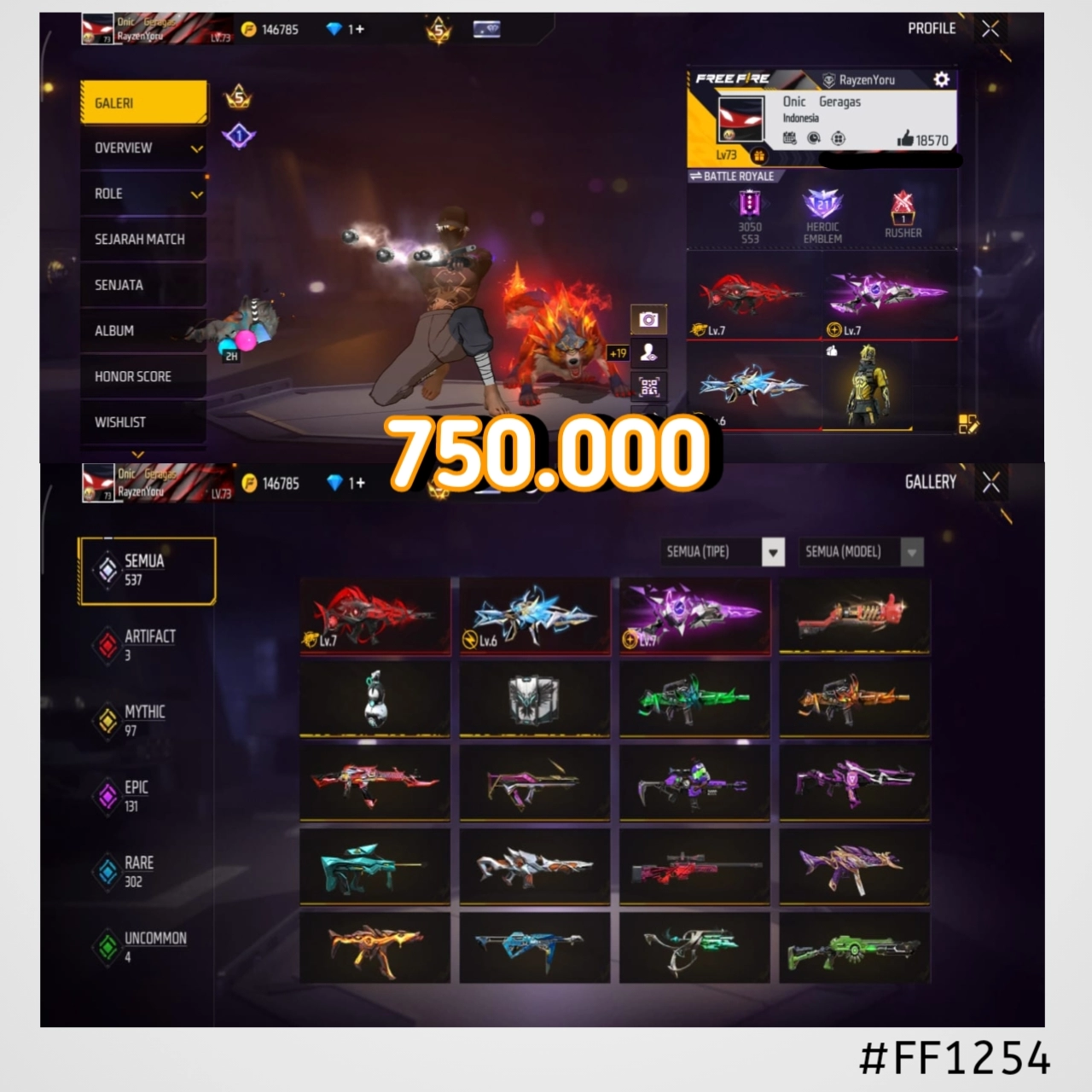 STOK FF #FF1254