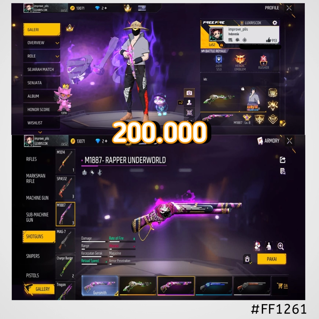 STOK FF #FF1261