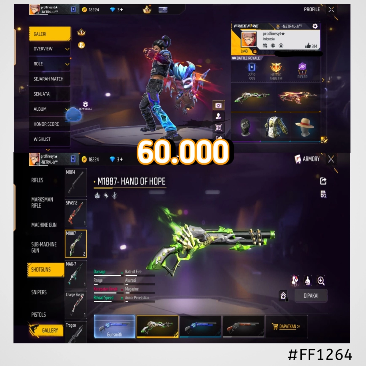 STOK FF #FF1264