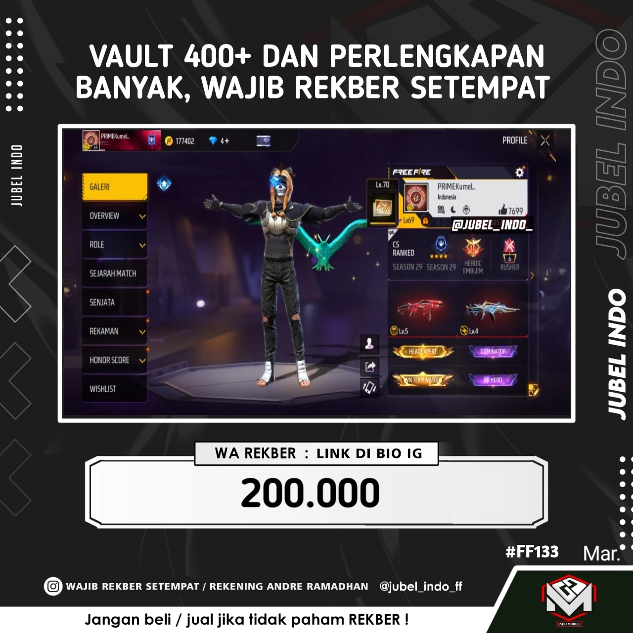 STOK FF #FF133