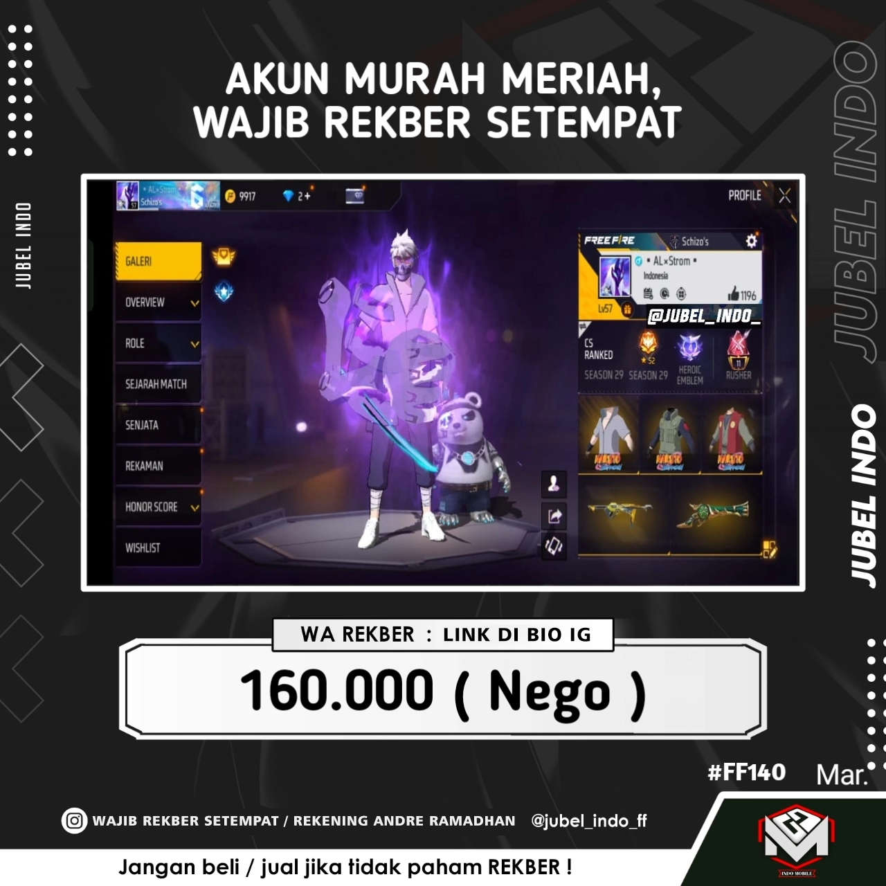 STOK FF #FF140