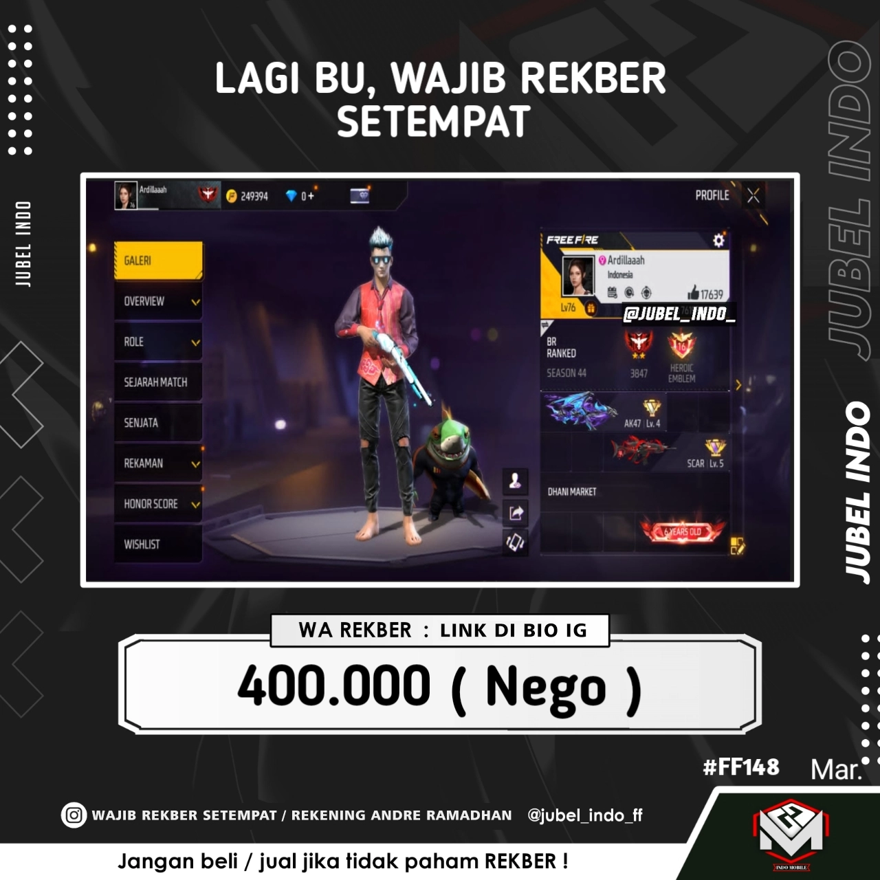 STOK FF #FF148