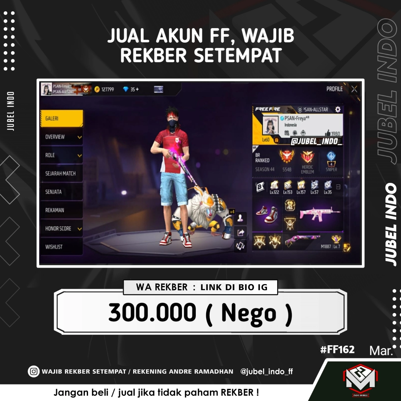 STOK FF #FF162