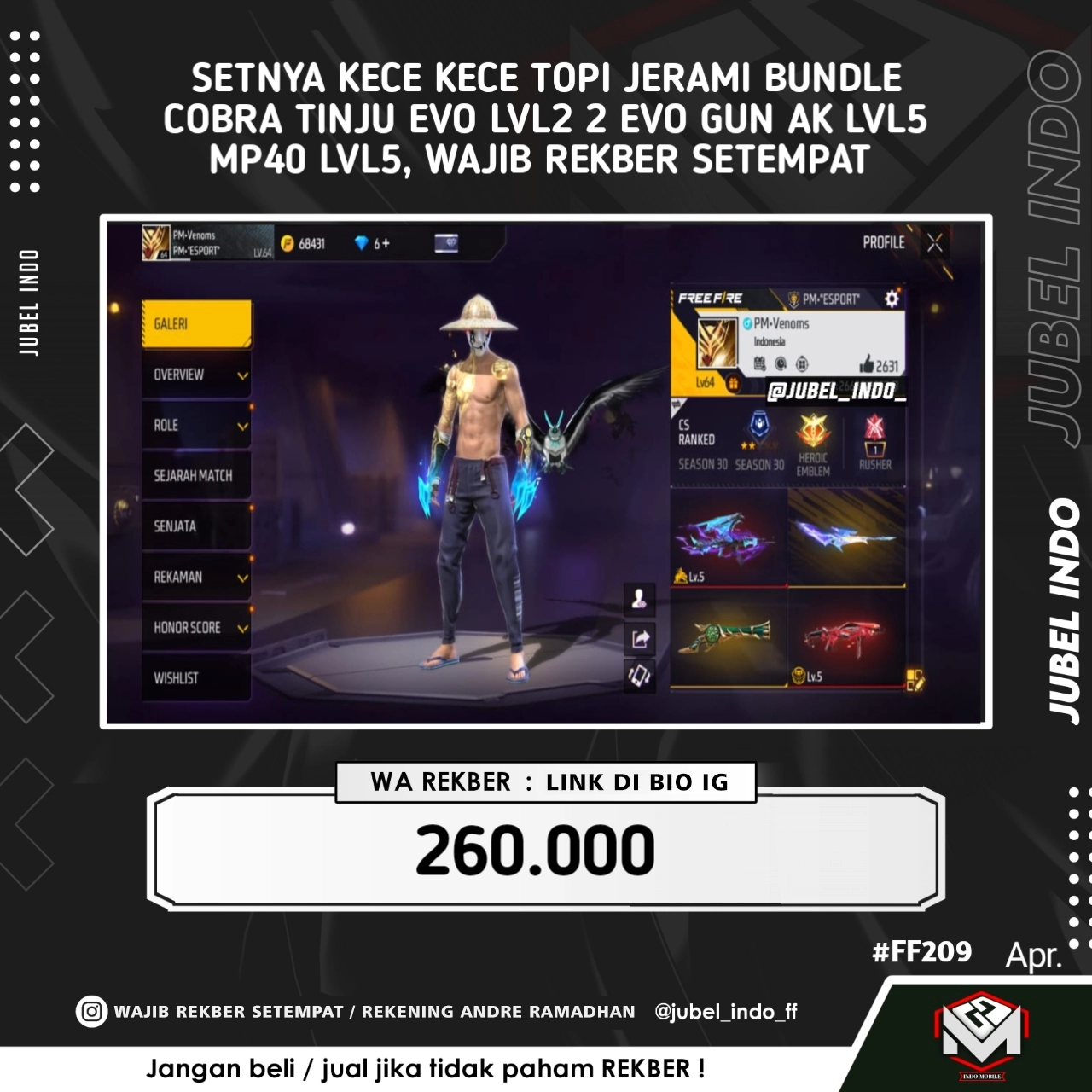 STOK FF #FF209