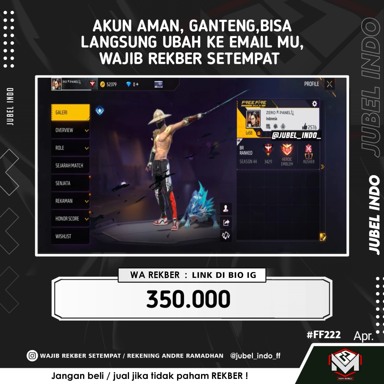 STOK FF #FF222