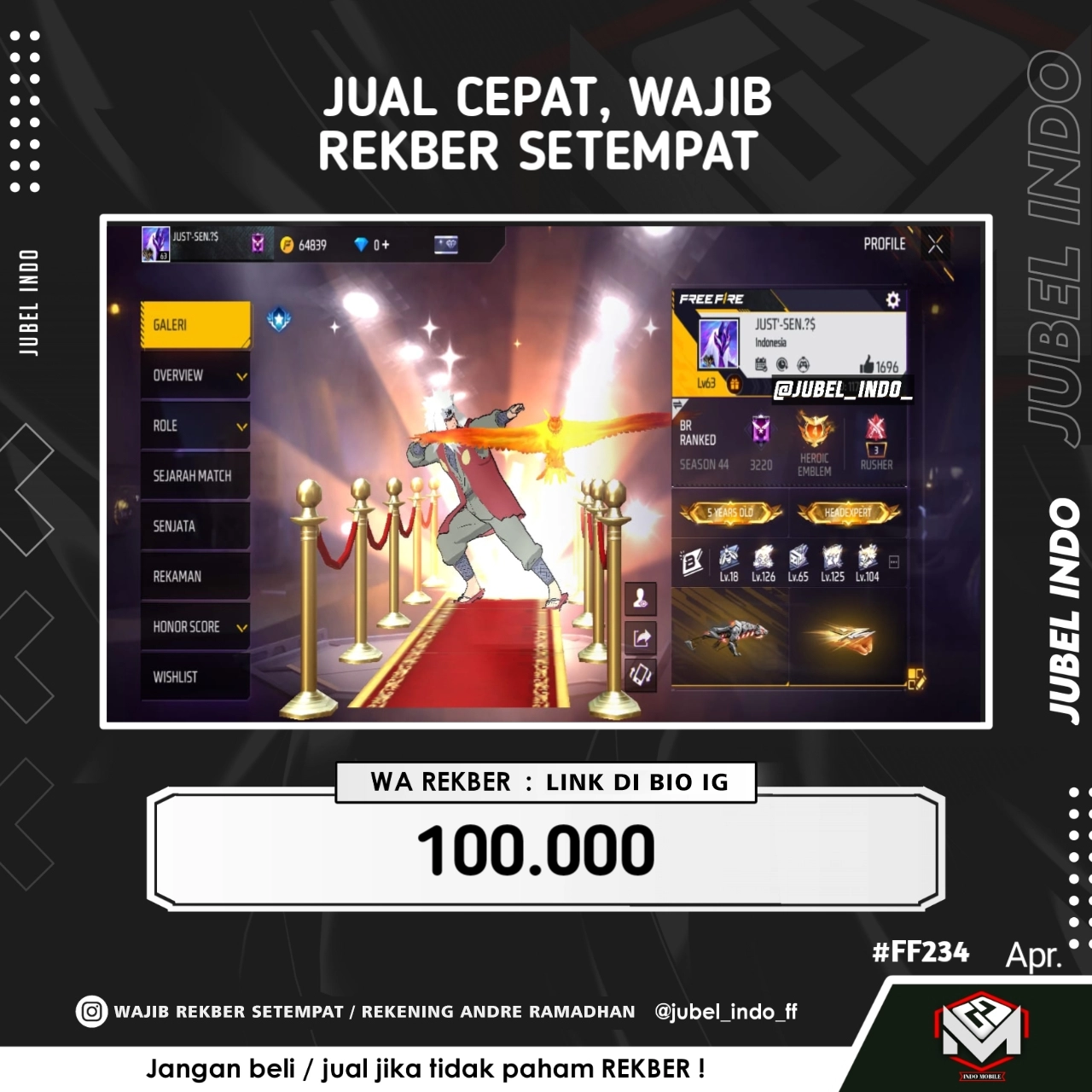 STOK FF #FF234