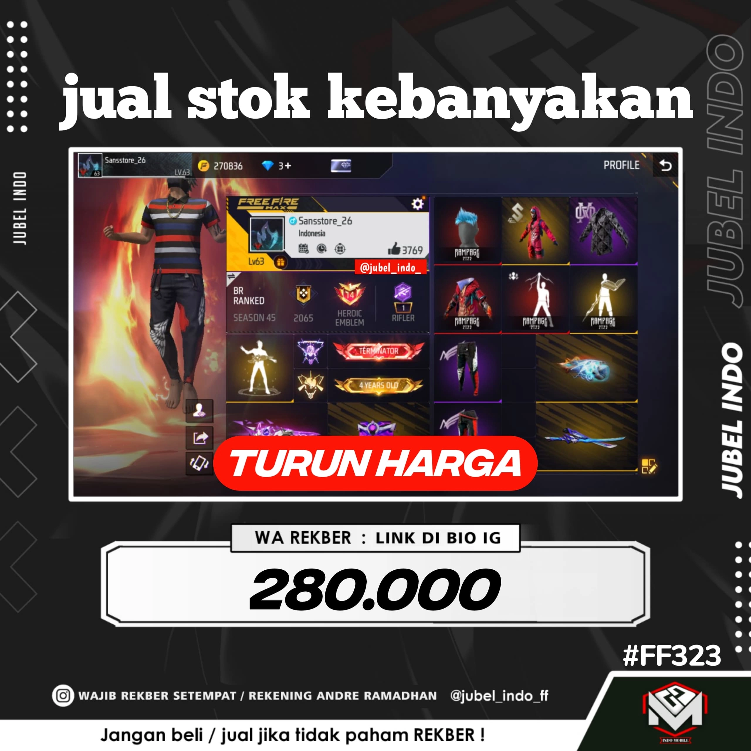 STOK FF #FF323