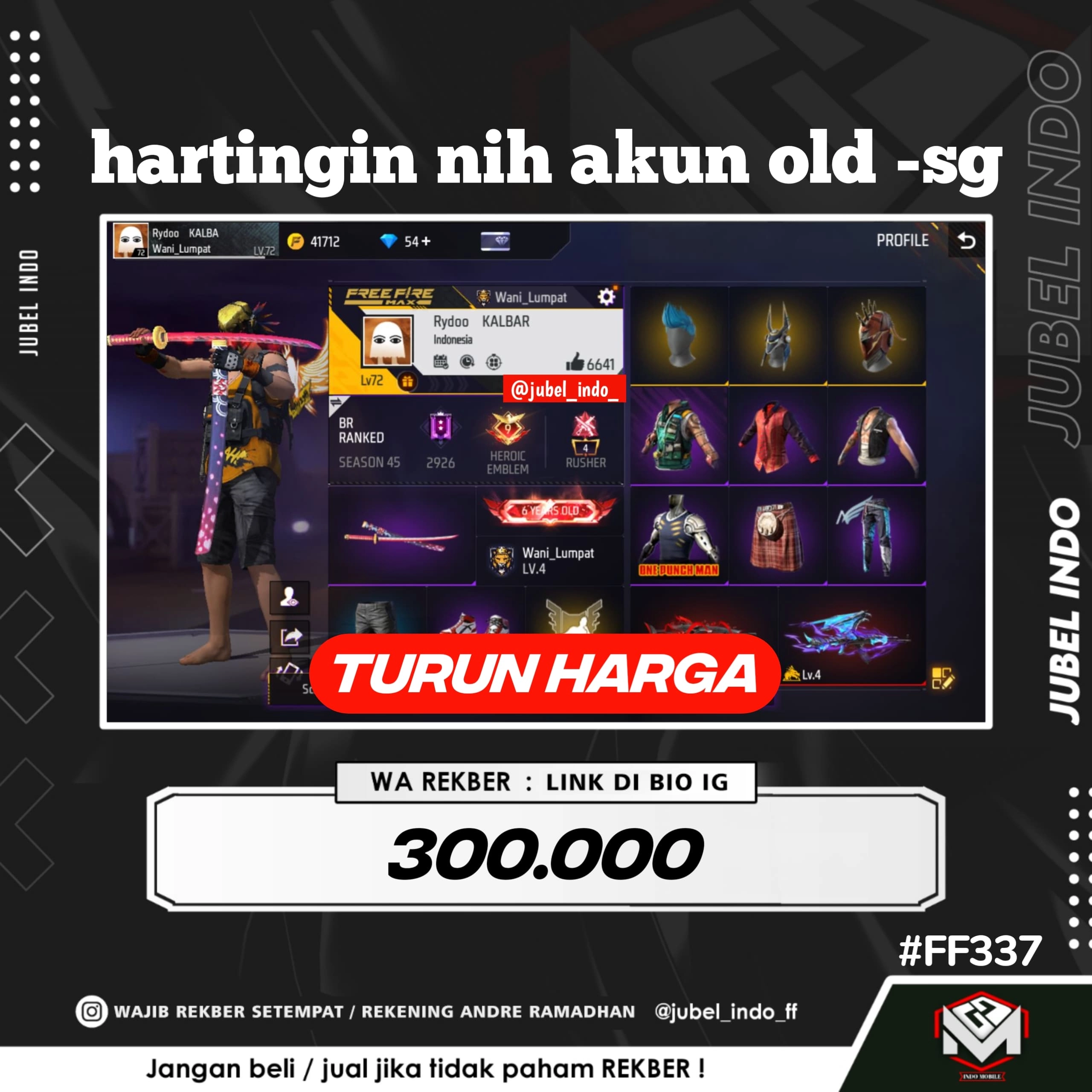 STOK FF #FF337