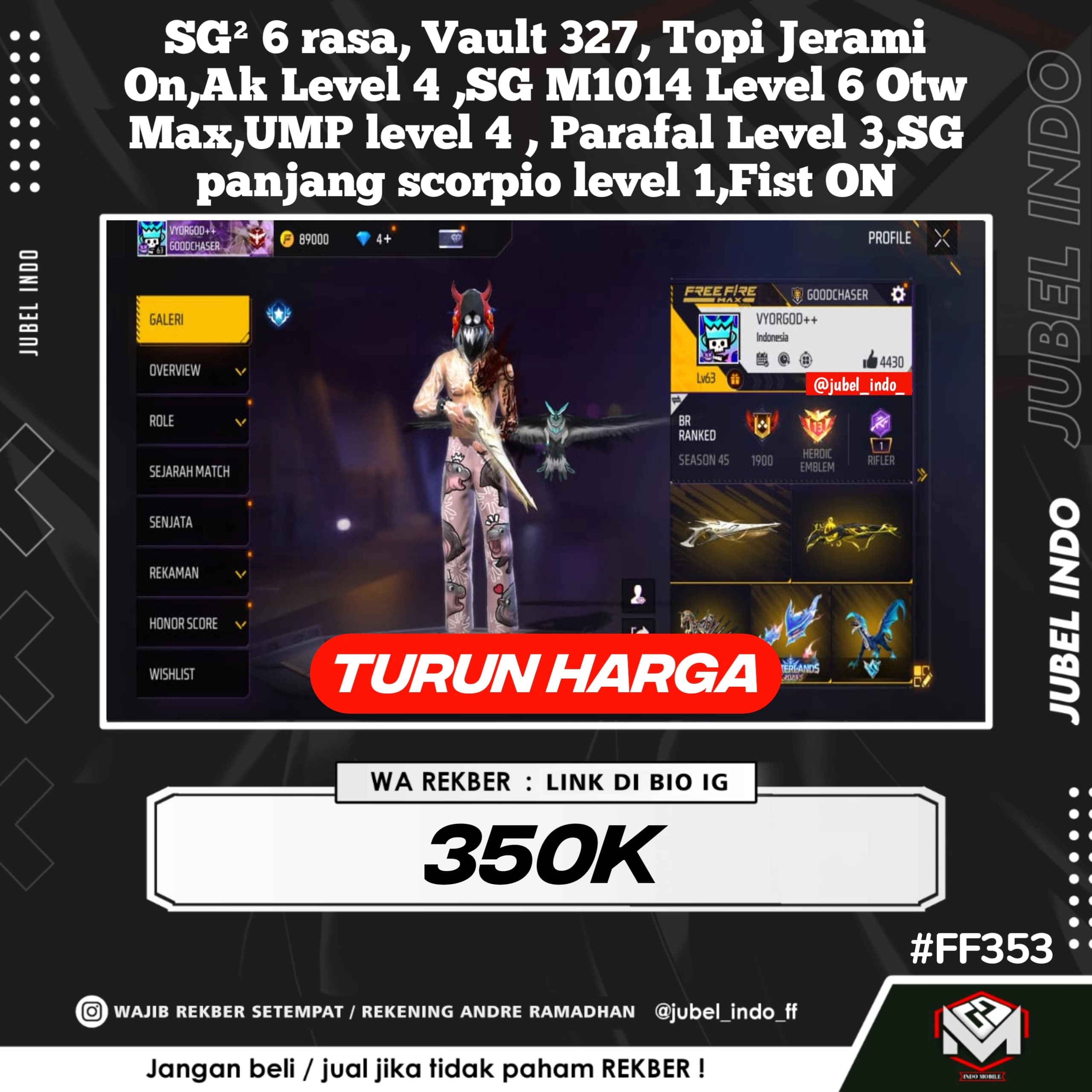 STOK FF #FF353