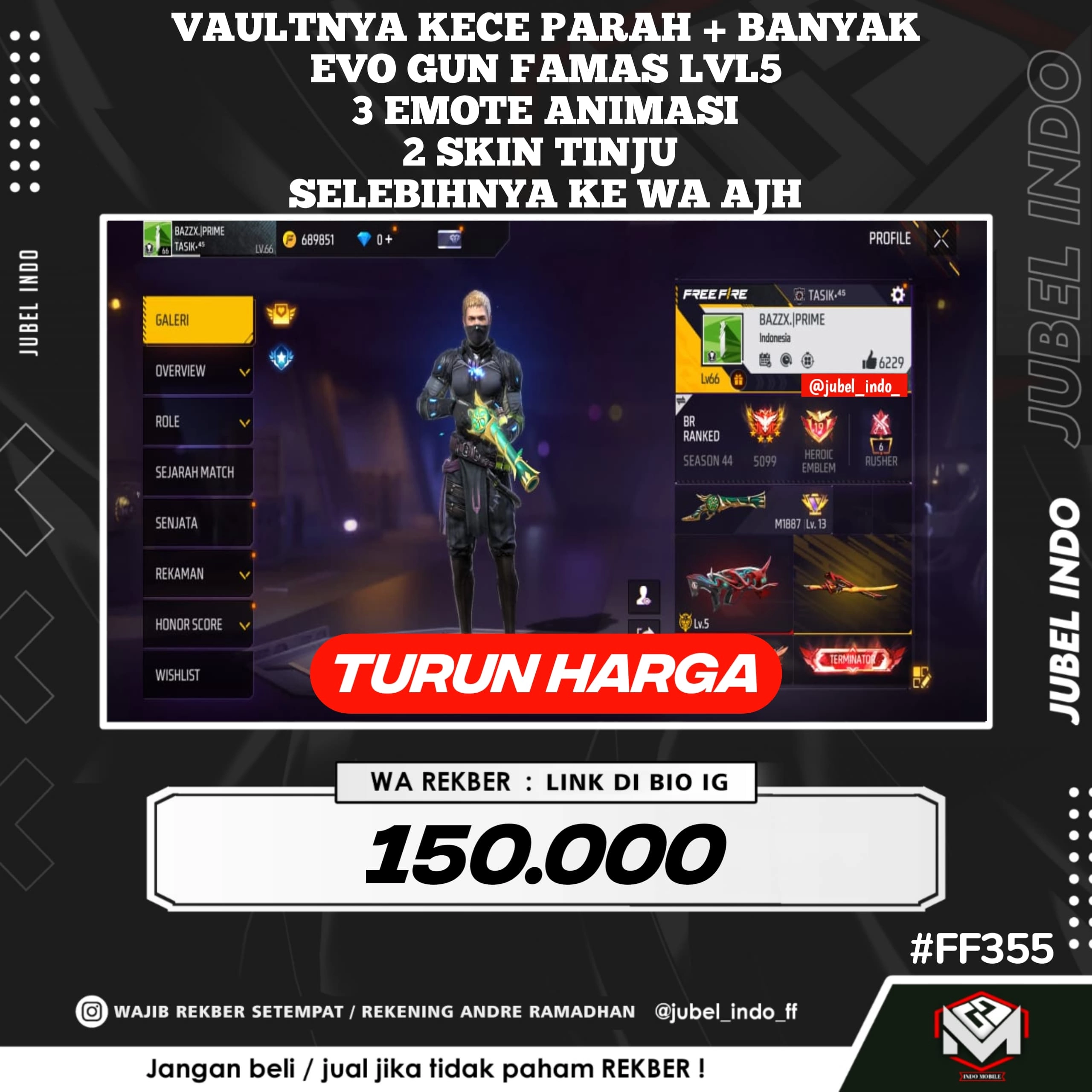 STOK FF #FF355