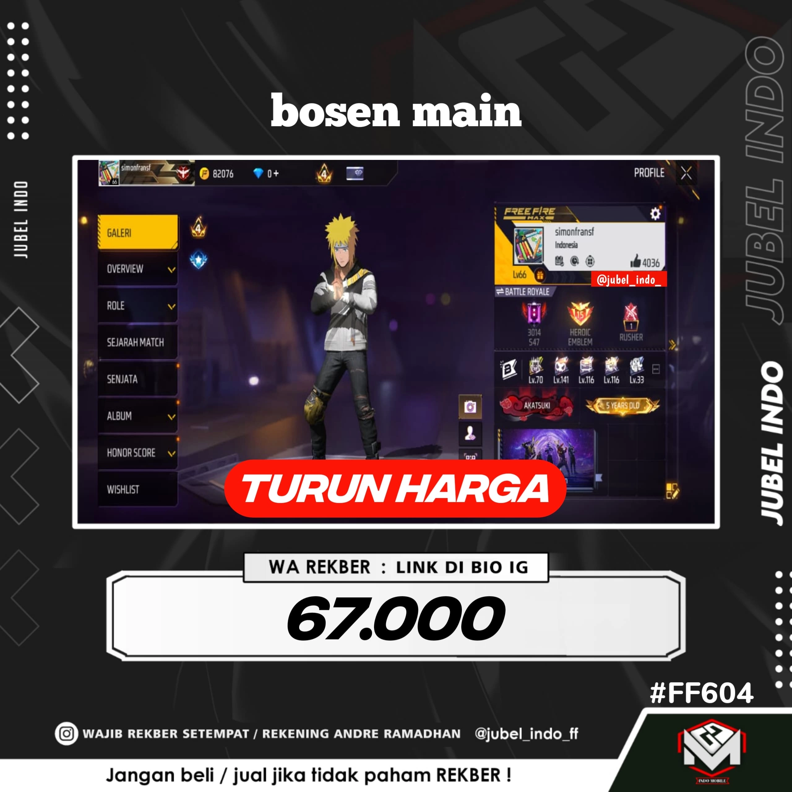 STOK FF #FF604