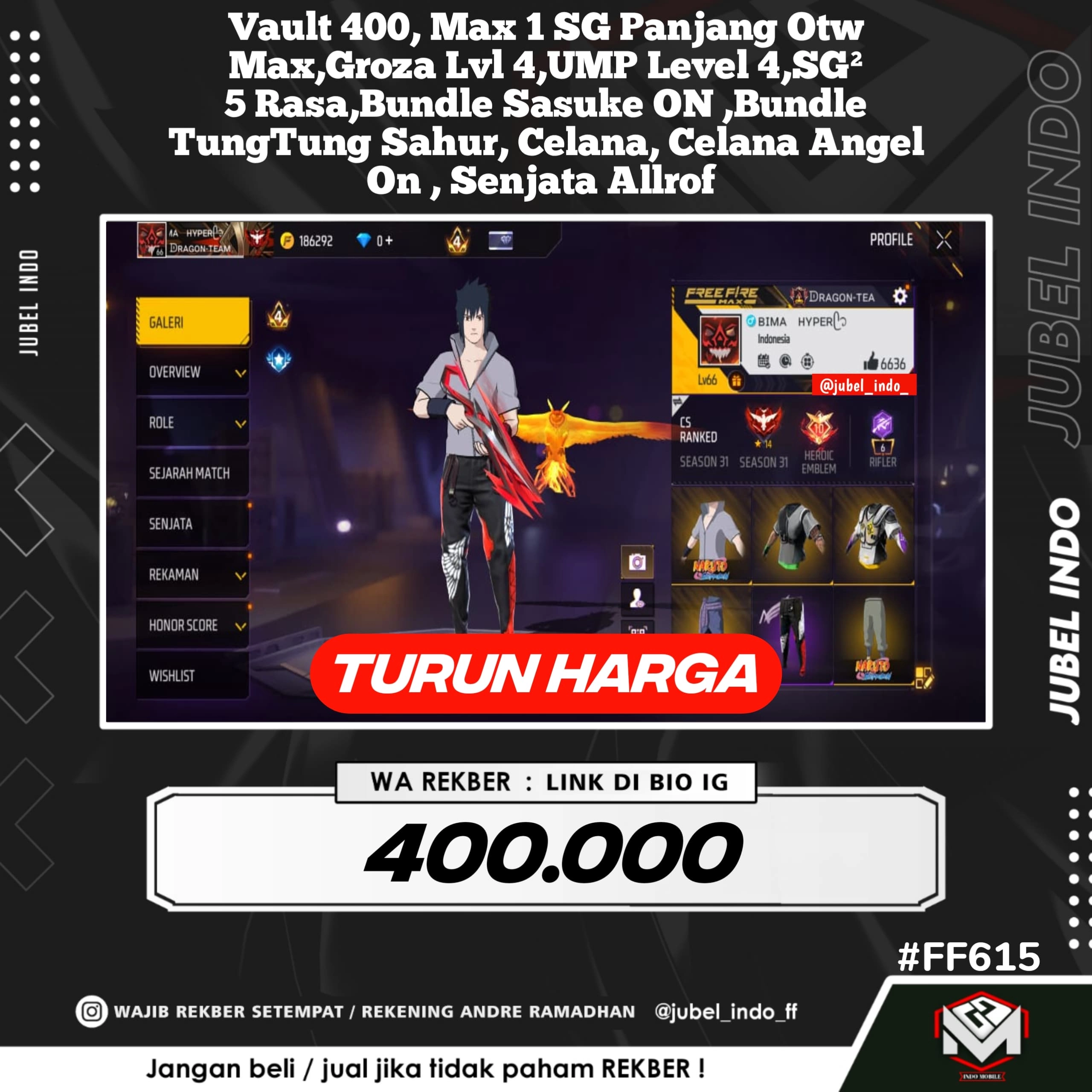 STOK FF #FF615