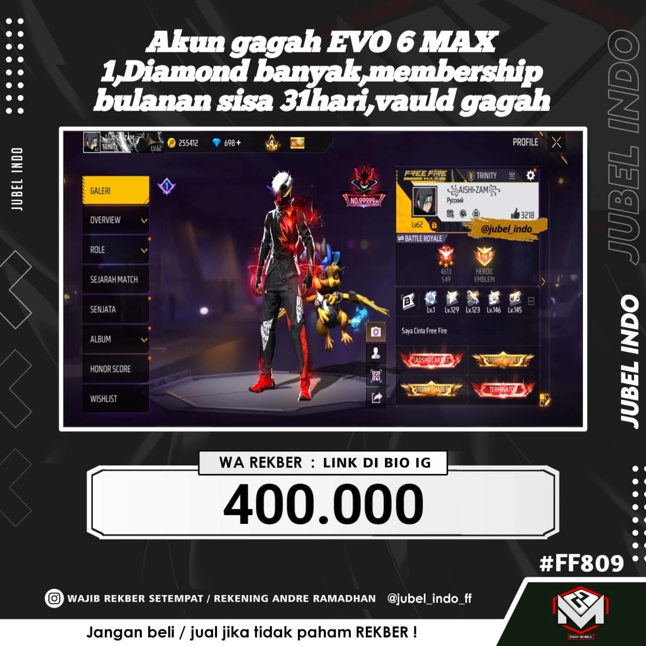 STOK FF #FF809