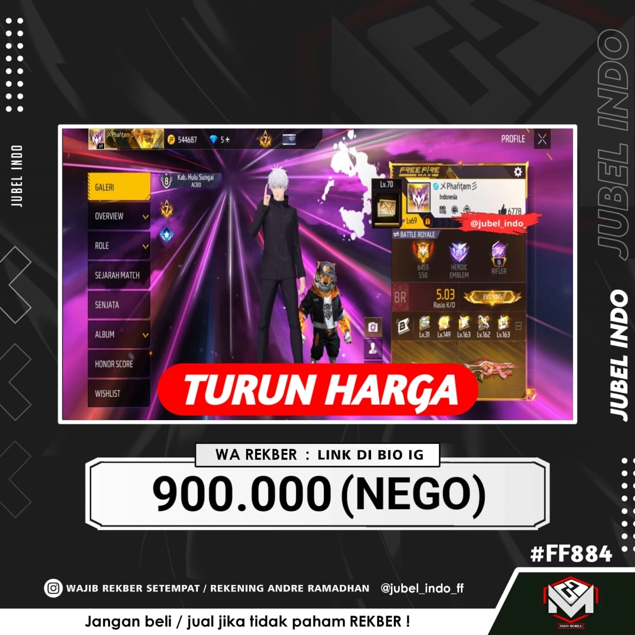 STOK FF #FF884