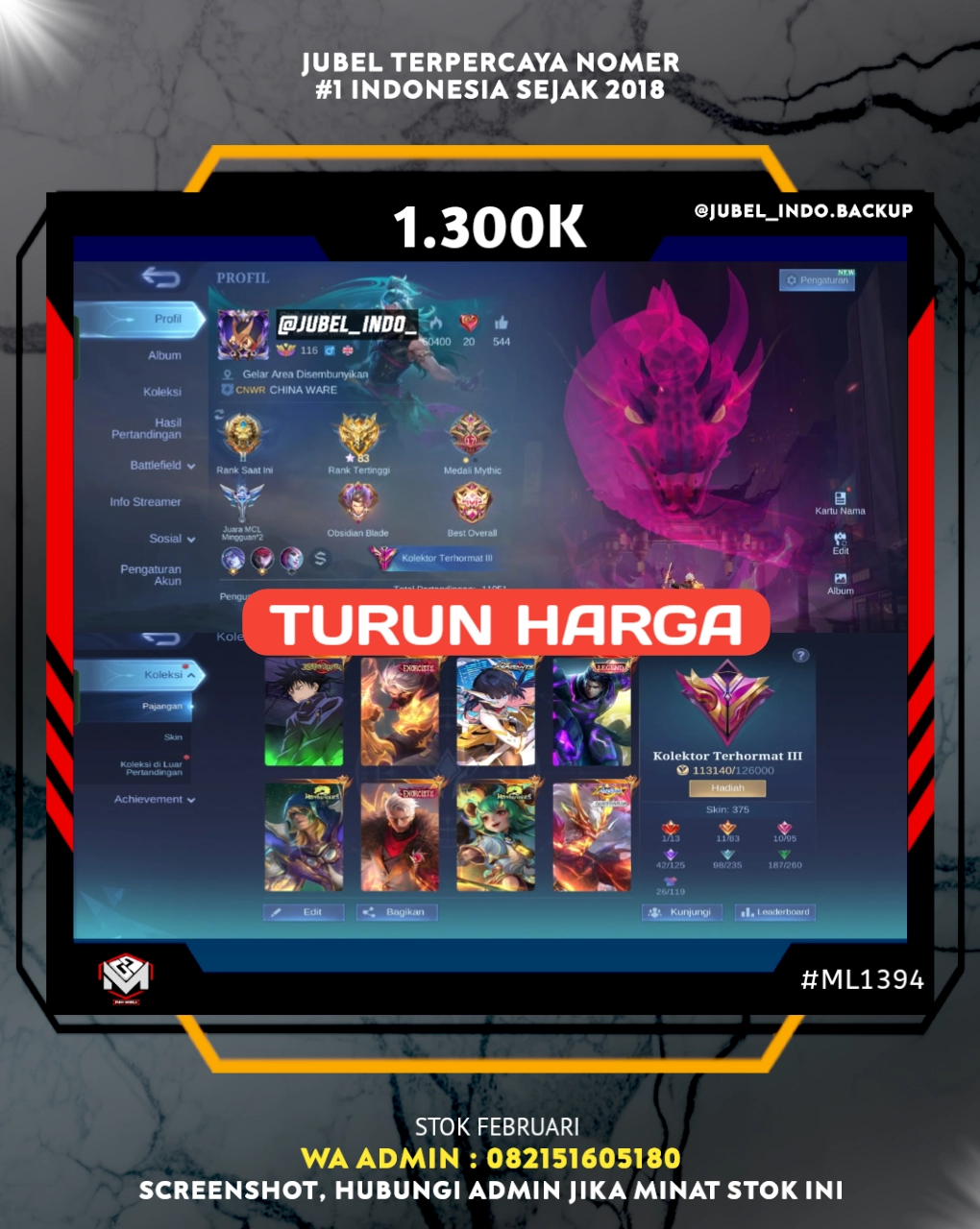 STOK ML #ML1395