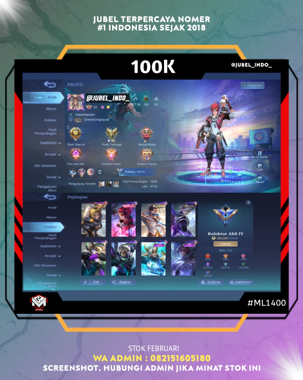 STOK ML #ML1400