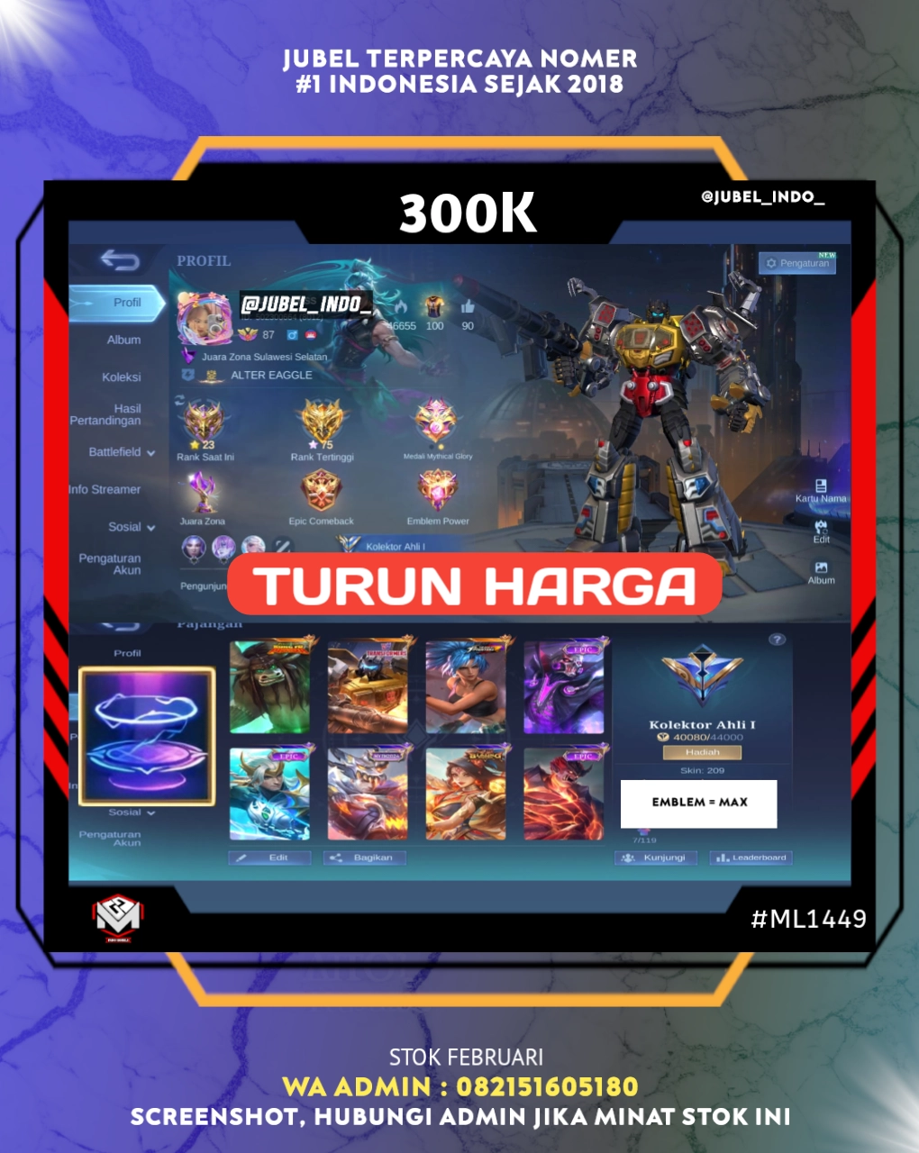 STOK ML #ML1449