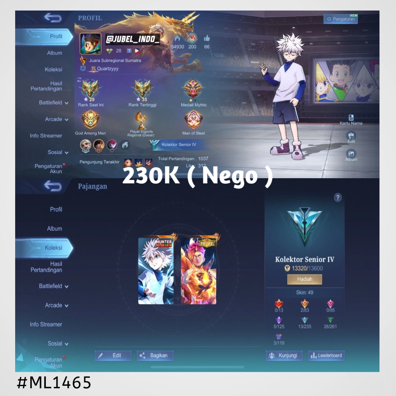 STOK ML #ML1465