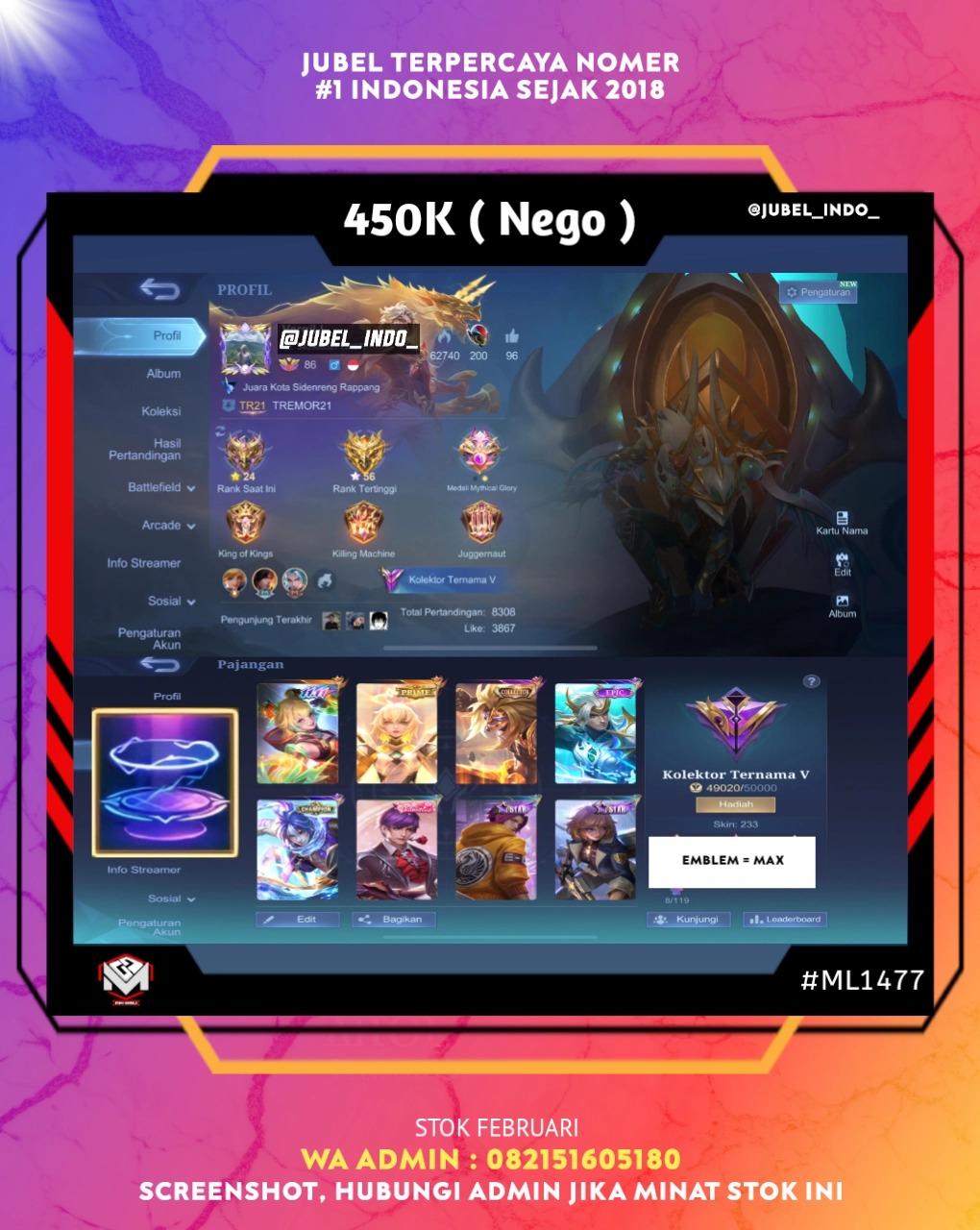 STOK ML #ML1477