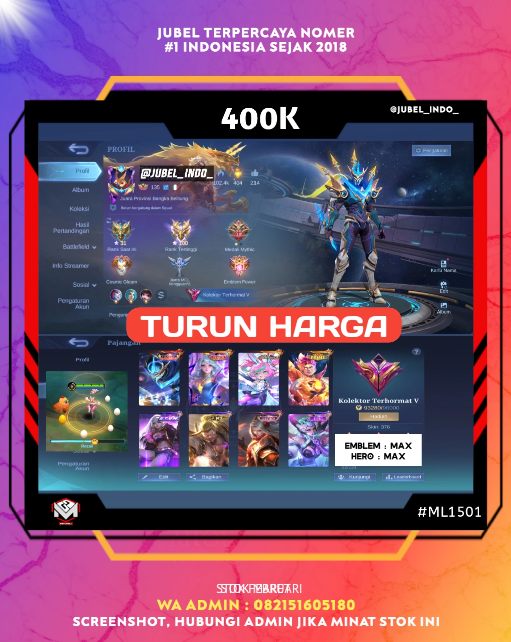 STOK ML #ML1501
