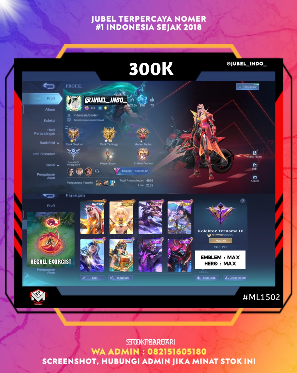 STOK ML #ML1502