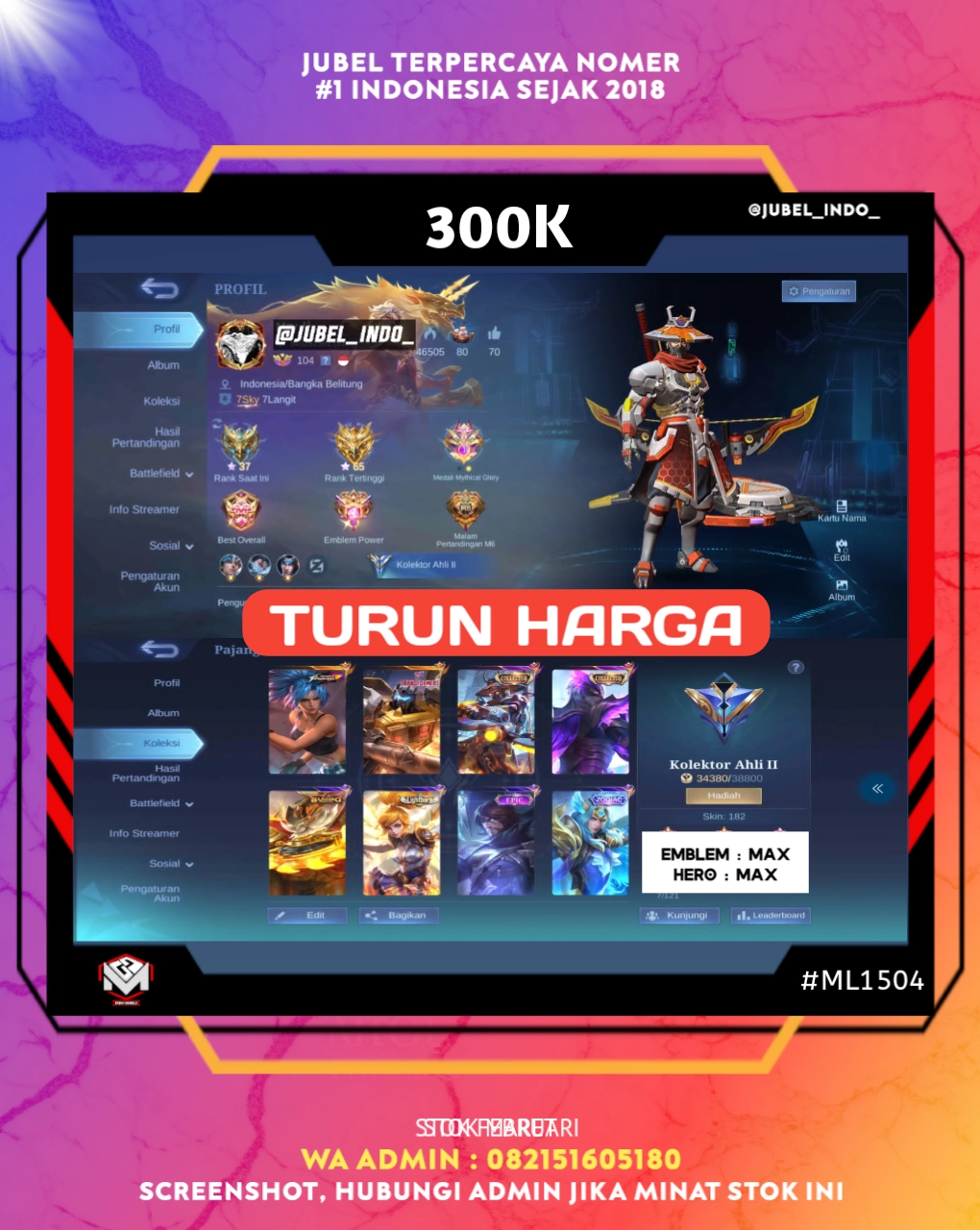 STOK ML #ML1504