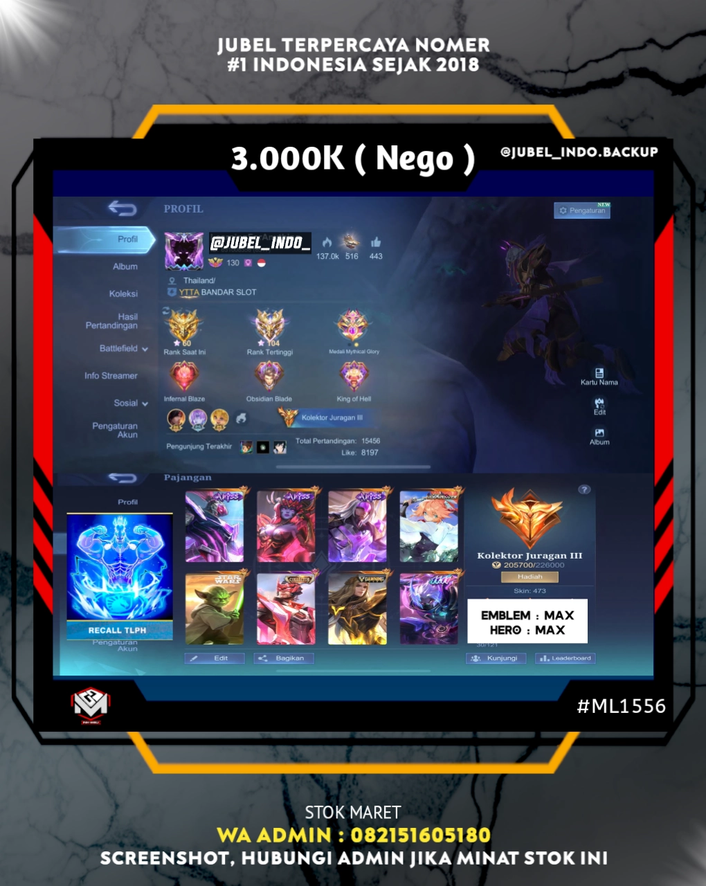 STOK ML #ML1556