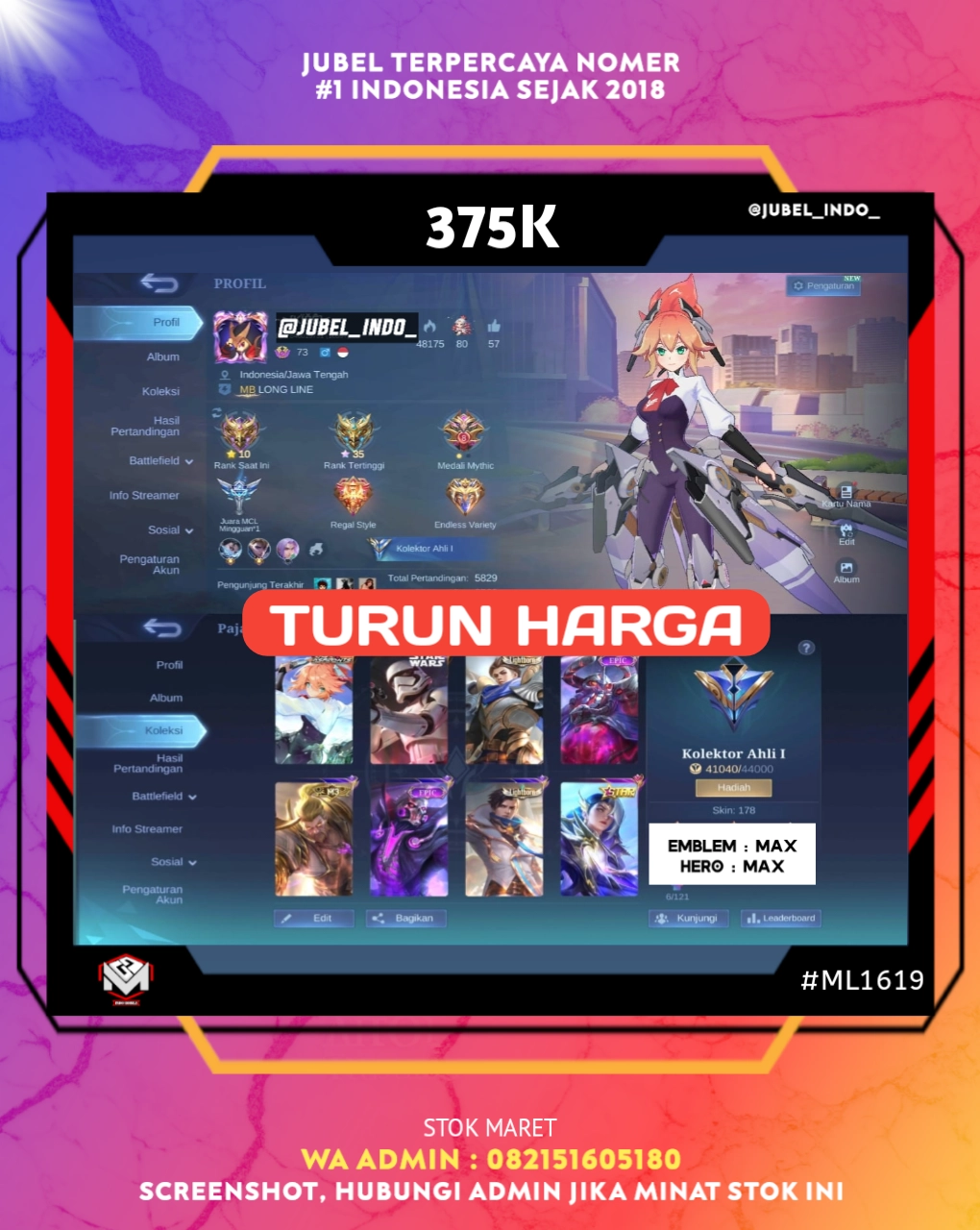 STOK ML #ML1619