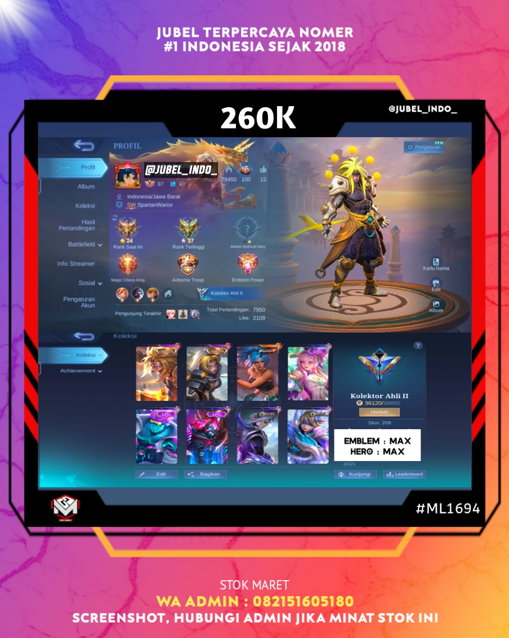 STOK ML #ML1694