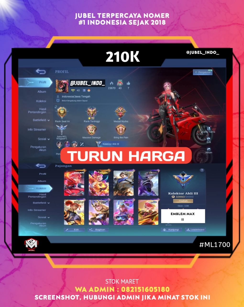 STOK ML #ML1700