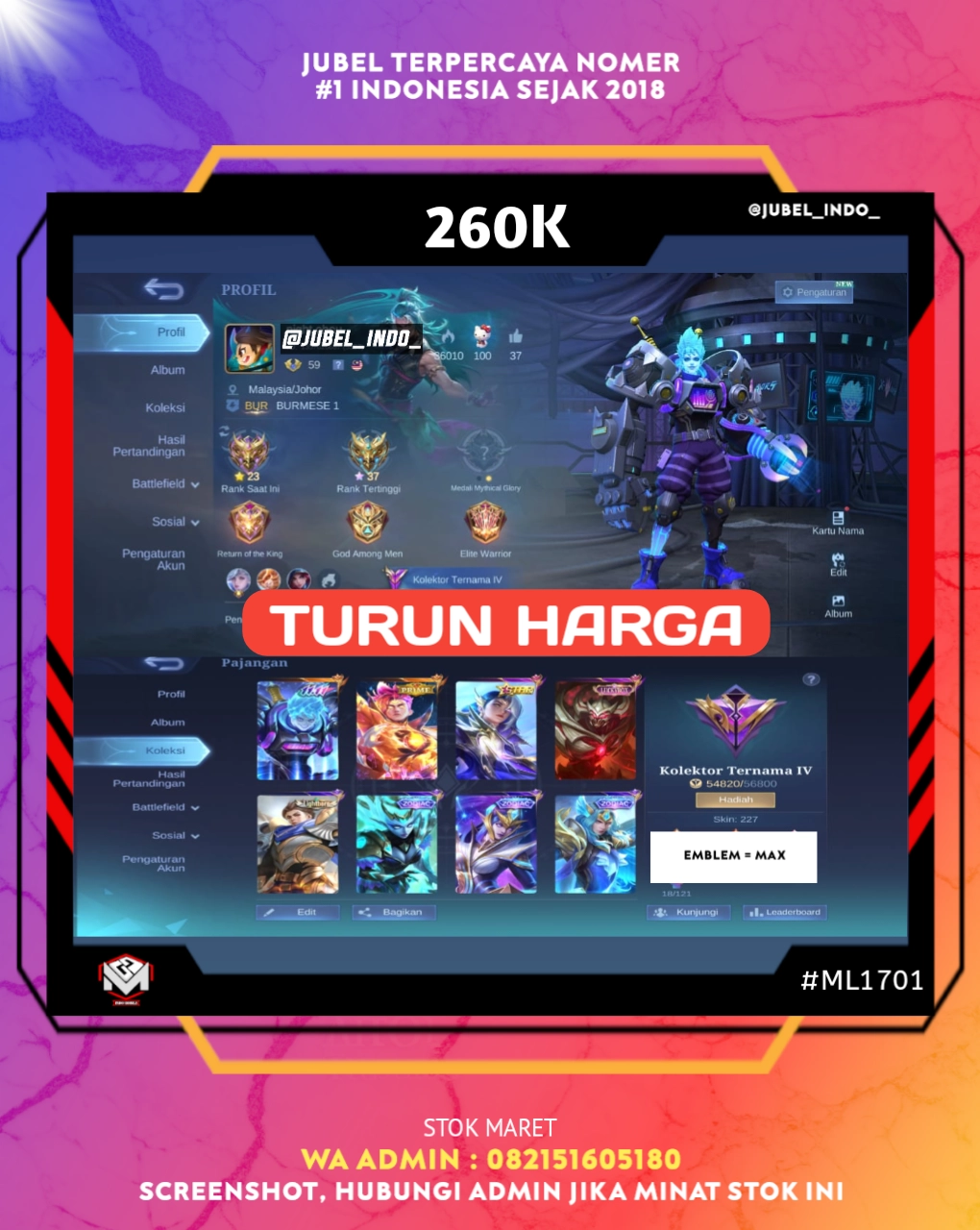 STOK ML #ML1701