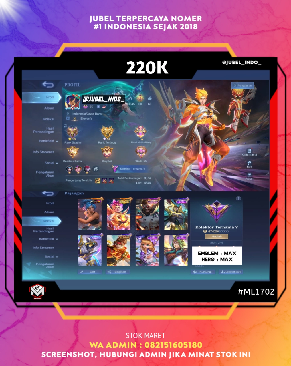 STOK ML #ML1702