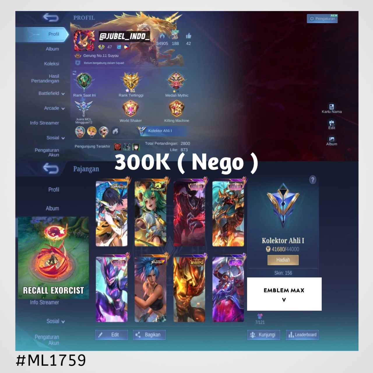 STOK ML #ML1759