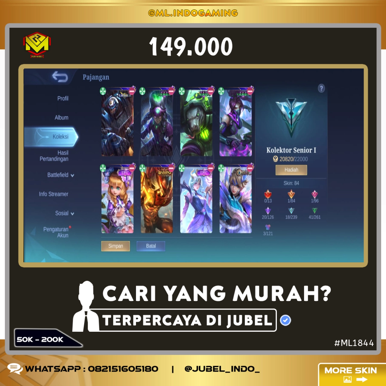 STOK ML #ML1844