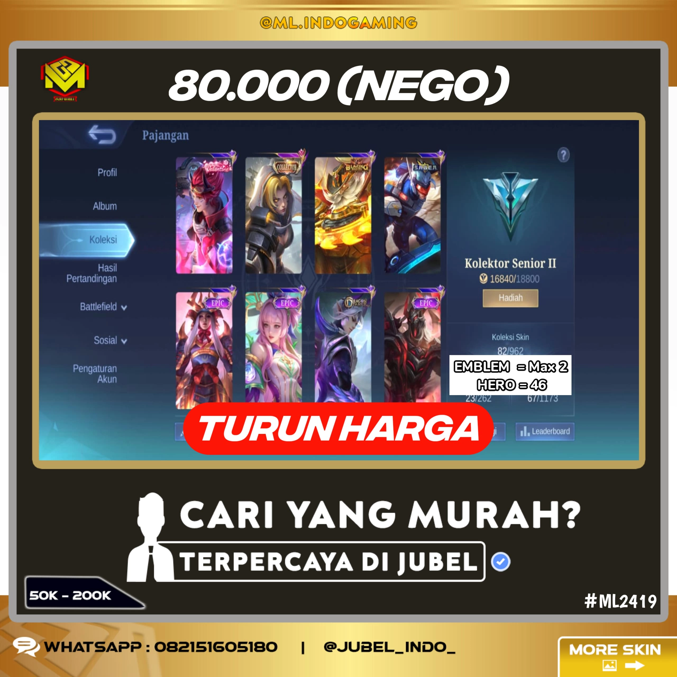 STOK ML #ML2419