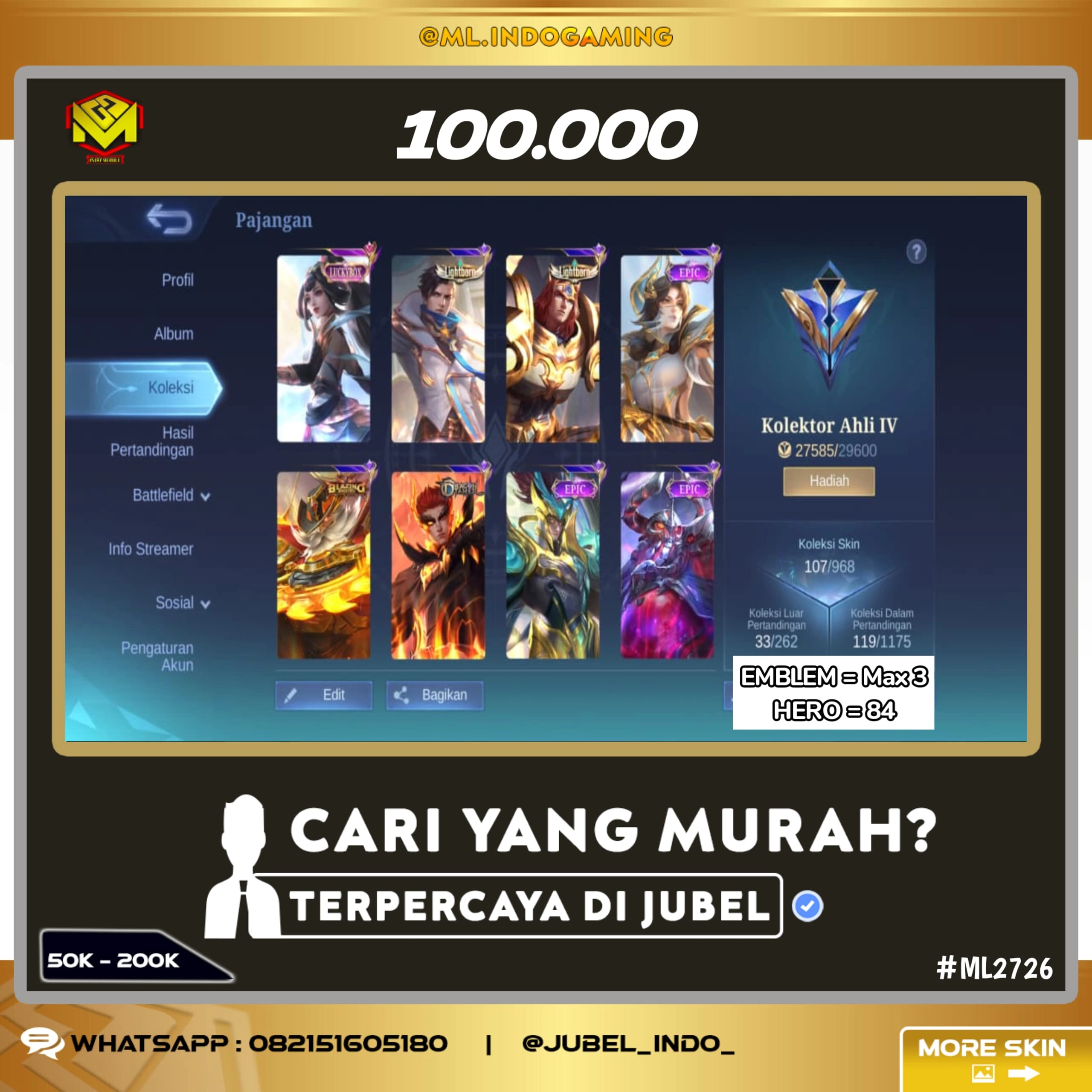 STOK ML #ML2726