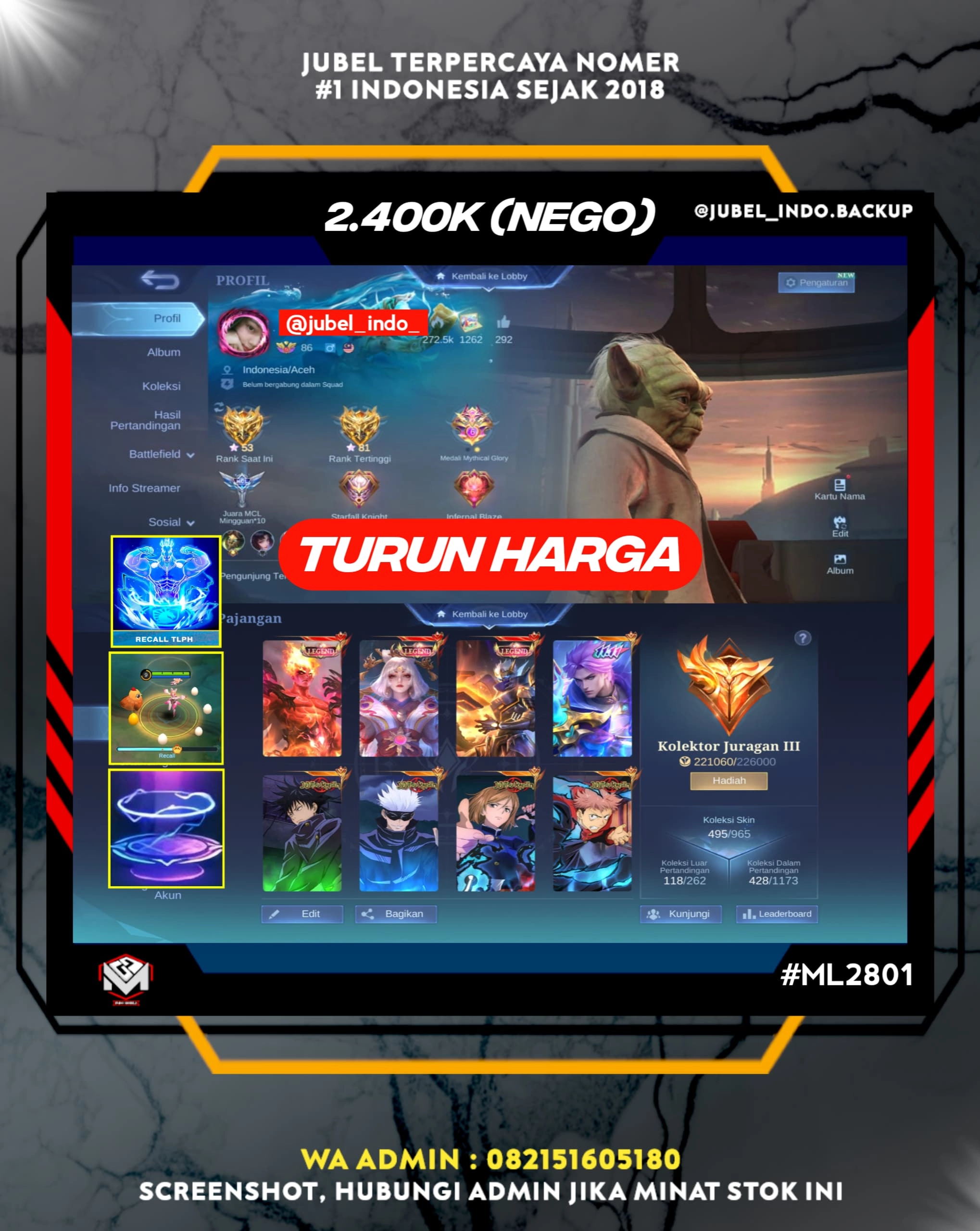 STOK ML #ML2801