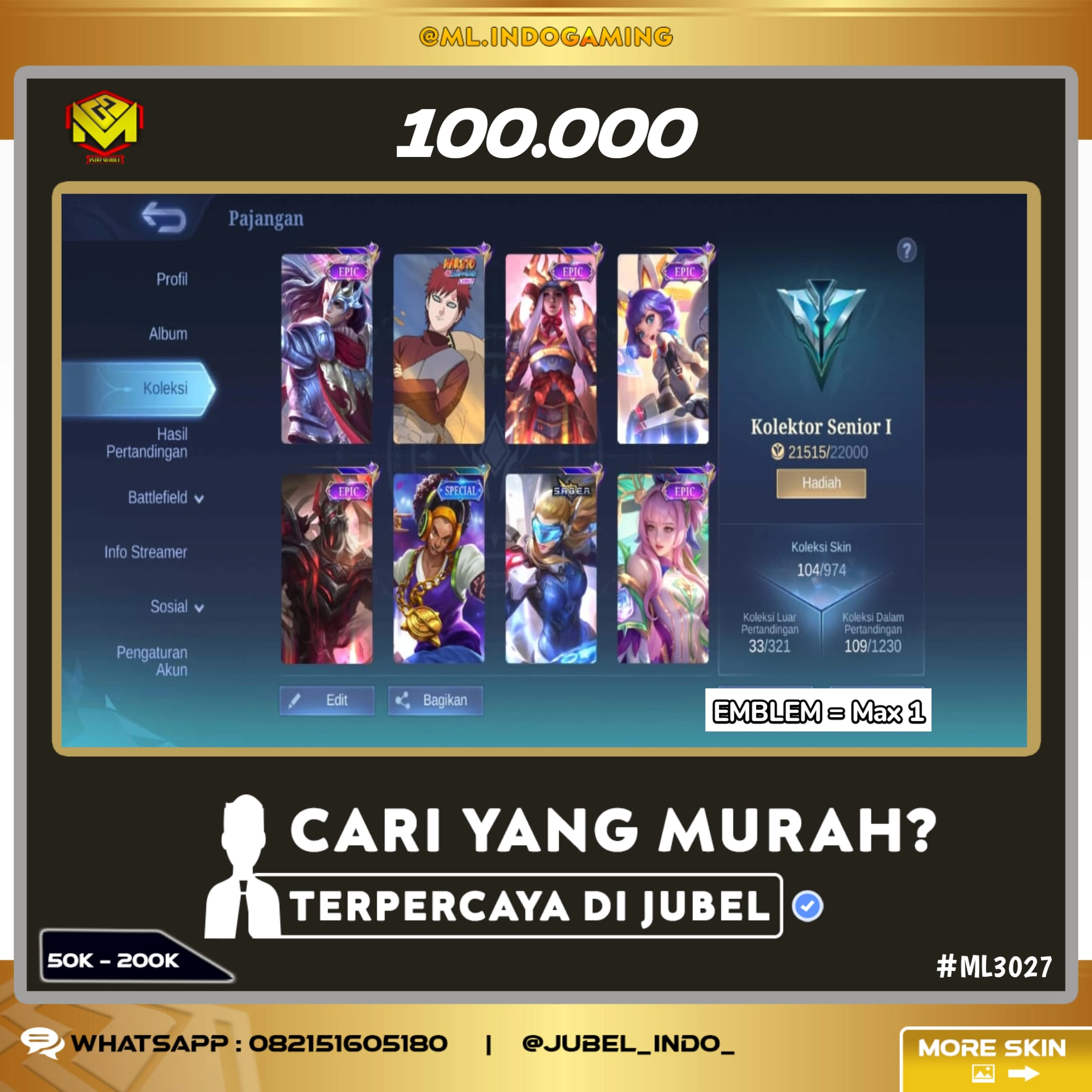 STOK ML #ML3027