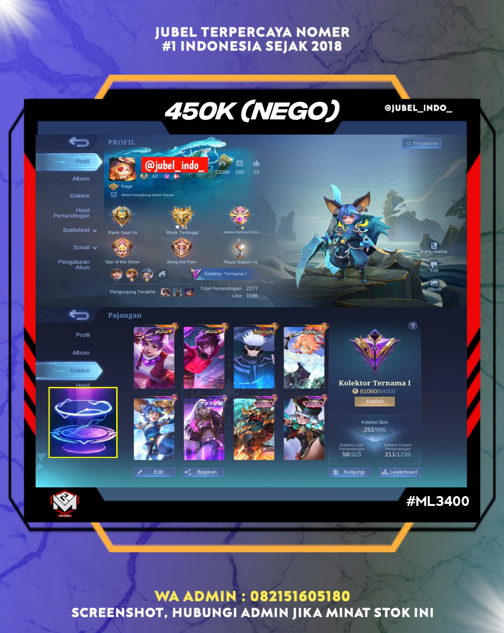STOK ML #ML3400