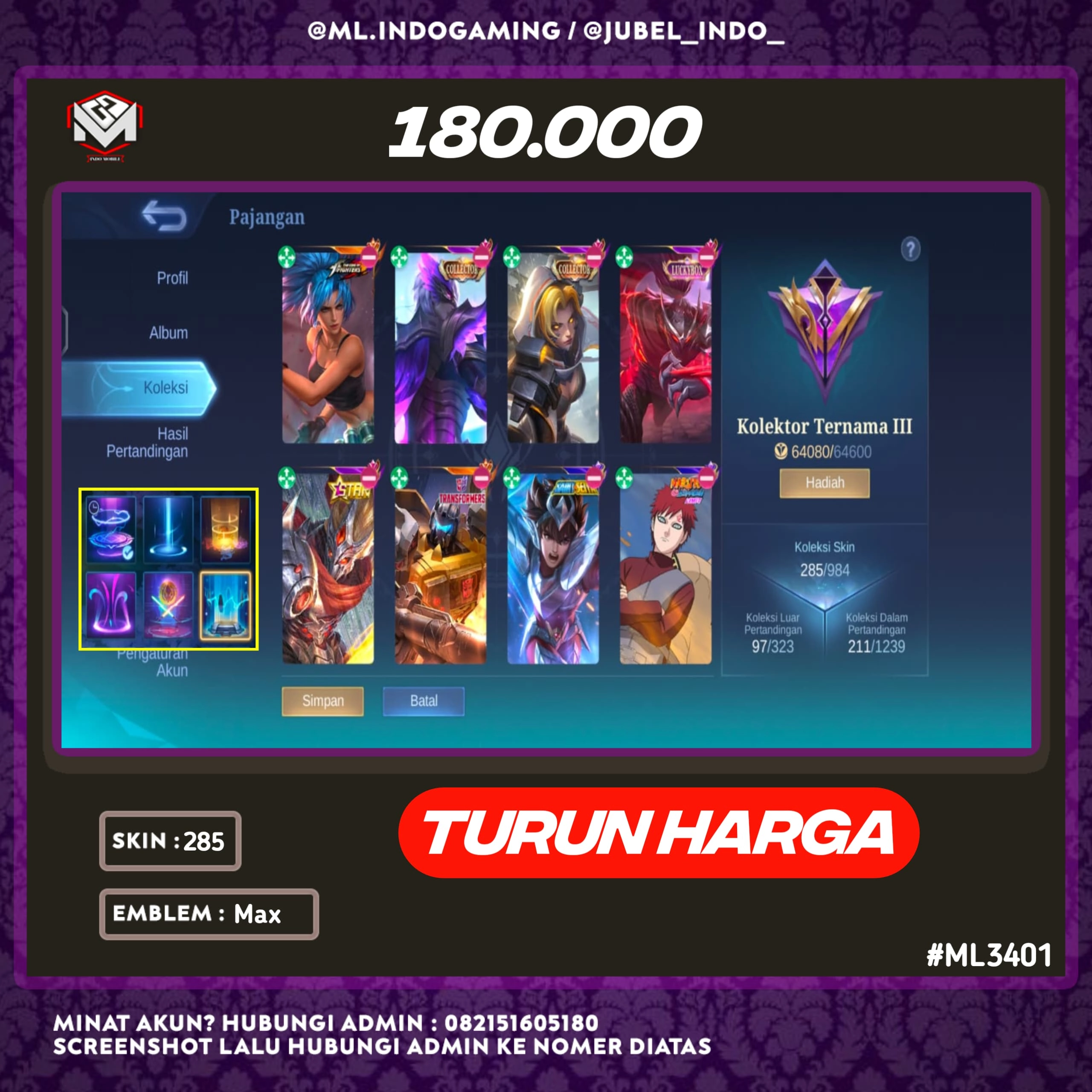 STOK ML #ML3401